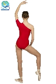 BODY IN LYCRA MONOSPALLA MEZZA MANICA ROSSO DONNA